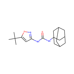 CC(C)(C)c1cc(NC(=O)NC23CC4CC(CC(C4)C2)C3)no1 ZINC000096271181