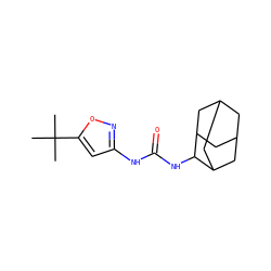 CC(C)(C)c1cc(NC(=O)NC2C3CC4CC(C3)CC2C4)no1 ZINC000096271166