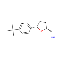 CC(C)(C)c1ccc([C@@H]2CC[C@H](CN)O2)cc1 ZINC000040979905