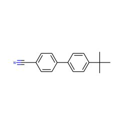 CC(C)(C)c1ccc(-c2ccc(C#N)cc2)cc1 ZINC000016947784