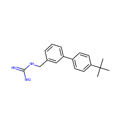 CC(C)(C)c1ccc(-c2cccc(CNC(=N)N)c2)cc1 ZINC000095573971