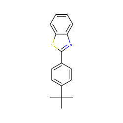 CC(C)(C)c1ccc(-c2nc3ccccc3s2)cc1 ZINC000000098358