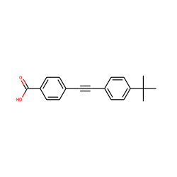 CC(C)(C)c1ccc(C#Cc2ccc(C(=O)O)cc2)cc1 ZINC000001540058