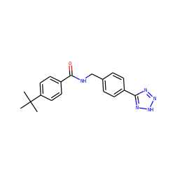 CC(C)(C)c1ccc(C(=O)NCc2ccc(-c3nn[nH]n3)cc2)cc1 ZINC000518346448
