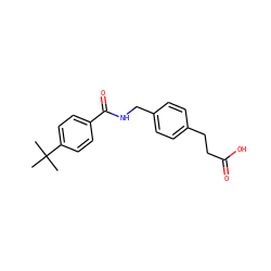 CC(C)(C)c1ccc(C(=O)NCc2ccc(CCC(=O)O)cc2)cc1 ZINC001772572227