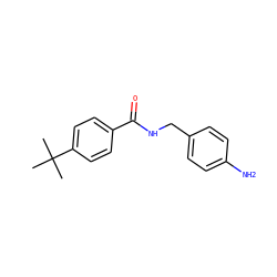 CC(C)(C)c1ccc(C(=O)NCc2ccc(N)cc2)cc1 ZINC000032128489