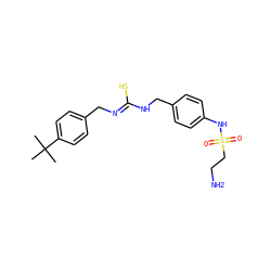 CC(C)(C)c1ccc(C/N=C(\S)NCc2ccc(NS(=O)(=O)CCN)cc2)cc1 ZINC000028469769