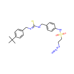 CC(C)(C)c1ccc(C/N=C(\S)NCc2ccc(NS(=O)(=O)CCN=[N+]=[N-])cc2)cc1 ZINC000028456198