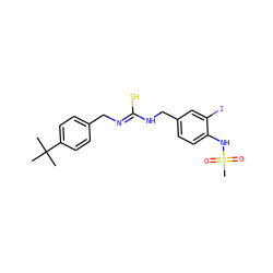 CC(C)(C)c1ccc(C/N=C(\S)NCc2ccc(NS(C)(=O)=O)c(I)c2)cc1 ZINC000028525102