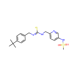 CC(C)(C)c1ccc(C/N=C(\S)NCc2ccc(NS(C)(=O)=O)cn2)cc1 ZINC000028464609
