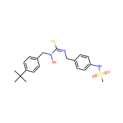 CC(C)(C)c1ccc(CN(O)/C(S)=N\Cc2ccc(NS(C)(=O)=O)cc2)cc1 ZINC000028458629