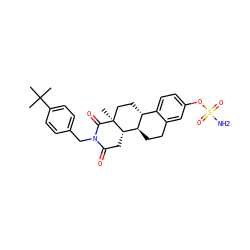 CC(C)(C)c1ccc(CN2C(=O)C[C@H]3[C@@H]4CCc5cc(OS(N)(=O)=O)ccc5[C@H]4CC[C@]3(C)C2=O)cc1 ZINC000013478333
