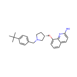 CC(C)(C)c1ccc(CN2CC[C@H](Oc3cccc4ccc(N)nc34)C2)cc1 ZINC000028361393