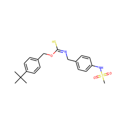 CC(C)(C)c1ccc(CO/C(S)=N\Cc2ccc(NS(C)(=O)=O)cc2)cc1 ZINC000028468021