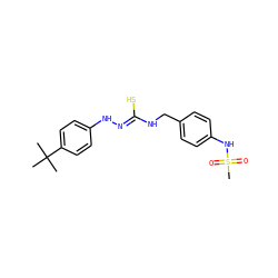 CC(C)(C)c1ccc(N/N=C(\S)NCc2ccc(NS(C)(=O)=O)cc2)cc1 ZINC000028457814