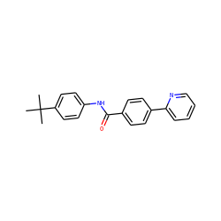 CC(C)(C)c1ccc(NC(=O)c2ccc(-c3ccccn3)cc2)cc1 ZINC000028350023