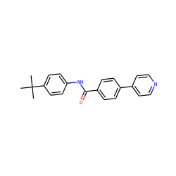 CC(C)(C)c1ccc(NC(=O)c2ccc(-c3ccncc3)cc2)cc1 ZINC000028355444