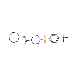 CC(C)(C)c1ccc(S(=O)(=O)N2CCC(C(=O)NC3CCCCCC3)CC2)cc1 ZINC000015303194