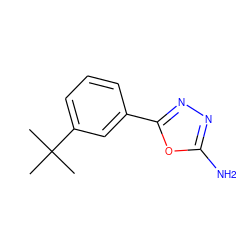 CC(C)(C)c1cccc(-c2nnc(N)o2)c1 ZINC000096283864