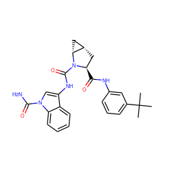 CC(C)(C)c1cccc(NC(=O)[C@@H]2C[C@H]3C[C@H]3N2C(=O)Nc2cn(C(N)=O)c3ccccc23)c1 ZINC000143945968