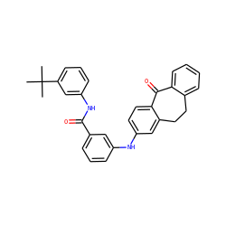 CC(C)(C)c1cccc(NC(=O)c2cccc(Nc3ccc4c(c3)CCc3ccccc3C4=O)c2)c1 ZINC000095573906