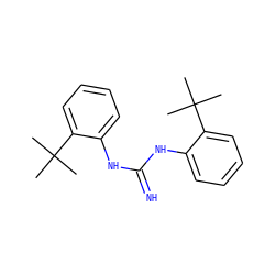 CC(C)(C)c1ccccc1NC(=N)Nc1ccccc1C(C)(C)C ZINC000013733742
