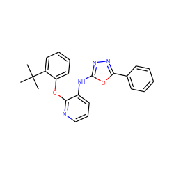 CC(C)(C)c1ccccc1Oc1ncccc1Nc1nnc(-c2ccccc2)o1 ZINC000096271729