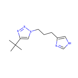 CC(C)(C)c1cn(CCCc2c[nH]cn2)nn1 ZINC000066112774