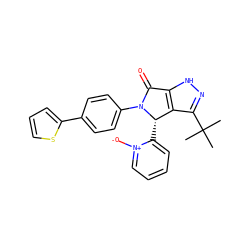 CC(C)(C)c1n[nH]c2c1[C@H](c1cccc[n+]1[O-])N(c1ccc(-c3cccs3)cc1)C2=O ZINC000096177172