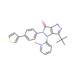 CC(C)(C)c1n[nH]c2c1[C@H](c1cccc[n+]1[O-])N(c1ccc(-c3ccsc3)cc1)C2=O ZINC000096177082