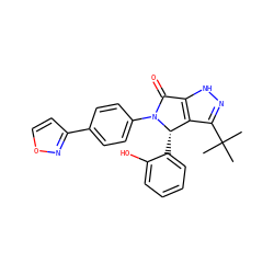 CC(C)(C)c1n[nH]c2c1[C@H](c1ccccc1O)N(c1ccc(-c3ccon3)cc1)C2=O ZINC000096177115