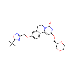 CC(C)(C)c1nc(COc2ccc3c(c2)CCn2c-3cc(OC[C@@H]3COCCO3)nc2=O)no1 ZINC000142986756