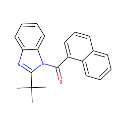 CC(C)(C)c1nc2ccccc2n1C(=O)c1cccc2ccccc12 ZINC001772616587