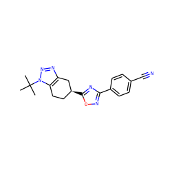 CC(C)(C)n1nnc2c1CC[C@H](c1nc(-c3ccc(C#N)cc3)no1)C2 ZINC000653757367