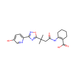 CC(C)(CC(=O)NC1=C(C(=O)O)CCCC1)c1nc(-c2ccc(O)cn2)no1 ZINC000049046774