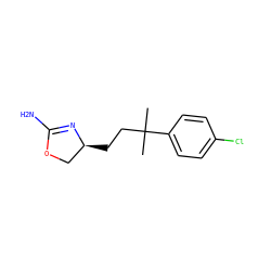 CC(C)(CC[C@H]1COC(N)=N1)c1ccc(Cl)cc1 ZINC000117253643