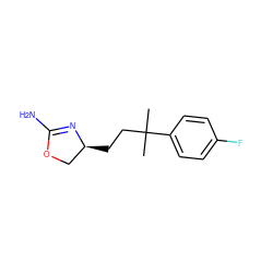 CC(C)(CC[C@H]1COC(N)=N1)c1ccc(F)cc1 ZINC000117260916