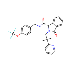CC(C)(CN1C(=O)c2ccccc2[C@H]1C(=O)NCc1ccc(OC(F)(F)F)cc1)c1ccccn1 ZINC000095557159