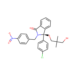 CC(C)(CO)CO[C@]1(c2ccc(Cl)cc2)c2ccccc2C(=O)N1Cc1ccc([N+](=O)[O-])cc1 ZINC000066111919