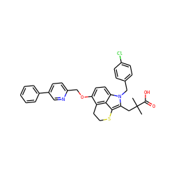 CC(C)(Cc1c2c3c(c(OCc4ccc(-c5ccccc5)cn4)ccc3n1Cc1ccc(Cl)cc1)CCS2)C(=O)O ZINC000026667732