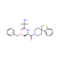CC(C)(N)C(=O)N[C@H](COCc1ccccc1)C(=O)N1CCC2(CC1)CSc1ccccc12 ZINC000013687619