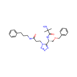 CC(C)(N)C(=O)N[C@H](COCc1ccccc1)c1nnnn1CCC(=O)NCCCc1ccccc1 ZINC000028824992