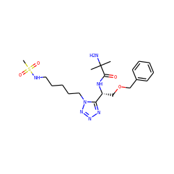 CC(C)(N)C(=O)N[C@H](COCc1ccccc1)c1nnnn1CCCCCNS(C)(=O)=O ZINC000028825097