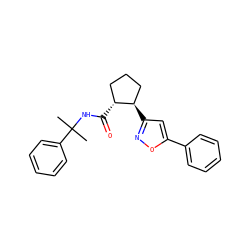 CC(C)(NC(=O)[C@@H]1CCC[C@H]1c1cc(-c2ccccc2)on1)c1ccccc1 ZINC000045245429