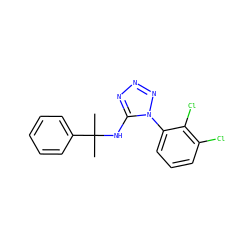 CC(C)(Nc1nnnn1-c1cccc(Cl)c1Cl)c1ccccc1 ZINC000071333619