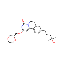 CC(C)(O)CCCc1ccc2c(c1)CCn1c-2cc(OC[C@@H]2COCCO2)nc1=O ZINC000142847711