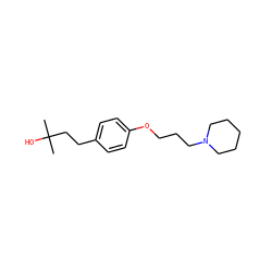 CC(C)(O)CCc1ccc(OCCCN2CCCCC2)cc1 ZINC000096904641