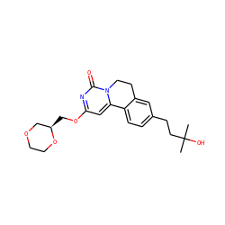 CC(C)(O)CCc1ccc2c(c1)CCn1c-2cc(OC[C@@H]2COCCO2)nc1=O ZINC000143079418