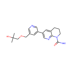 CC(C)(O)COCc1cncc(-c2cnc3c(c2)CCCN3C(N)=O)c1 ZINC001772630001