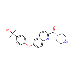 CC(C)(O)c1ccc(Oc2ccc3nc(C(=O)N4CCNCC4)ccc3c2)cc1 ZINC000584606090